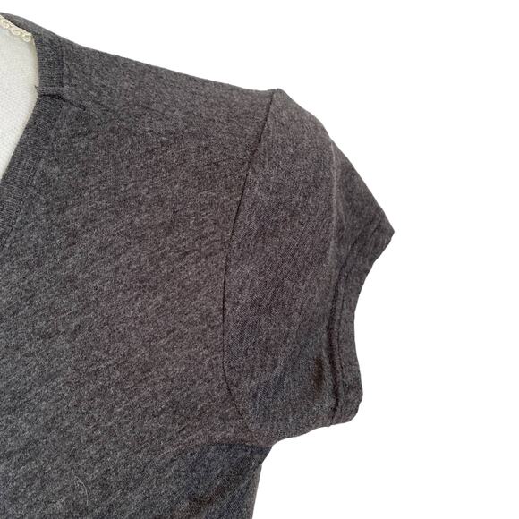 Disney Women's Size S Charcoal Gray Patriotic Bling Mickey Mouse Cap Sleeve Top - Picture 8 of 8